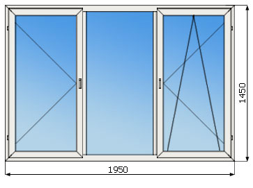 Стоимость пластикового окна Rehau Delight Design / Рехау Делайт Дизайн с монтажом 
